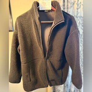 Senita Athletics Black Sherpa Chalet Jacket